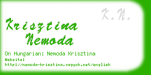 krisztina nemoda business card